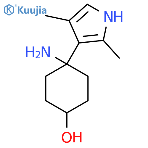 4-amino-4-(2,4-dimethyl-1H-pyrrol-3-yl)cyclohexan-1-ol structure