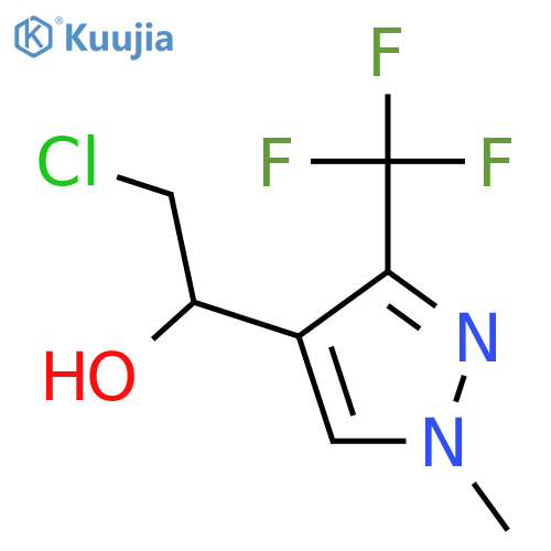 2-chloro-1-1-methyl-3-(trifluoromethyl)-1H-pyrazol-4-ylethan-1-ol structure