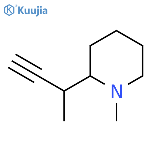 2-(but-3-yn-2-yl)-1-methylpiperidine structure