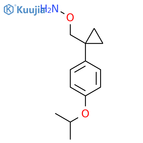 O-({1-4-(propan-2-yloxy)phenylcyclopropyl}methyl)hydroxylamine structure