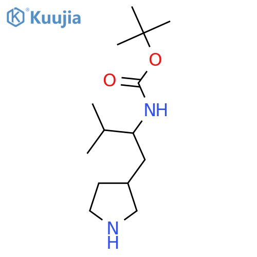 tert-butyl N-3-methyl-1-(pyrrolidin-3-yl)butan-2-ylcarbamate structure