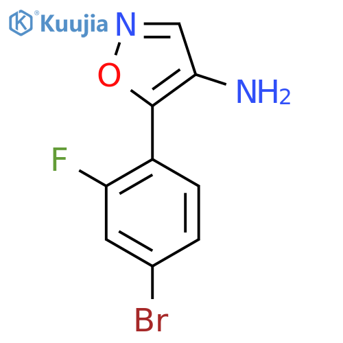 5-(4-bromo-2-fluorophenyl)-1,2-oxazol-4-amine structure
