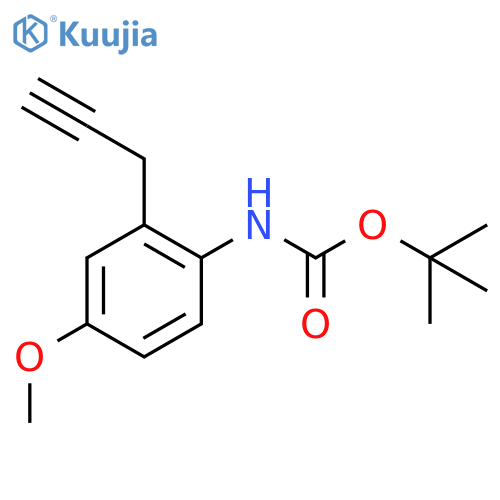 tert-butyl N-4-methoxy-2-(prop-2-yn-1-yl)phenylcarbamate structure