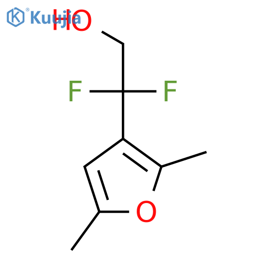 2-(2,5-dimethylfuran-3-yl)-2,2-difluoroethan-1-ol structure