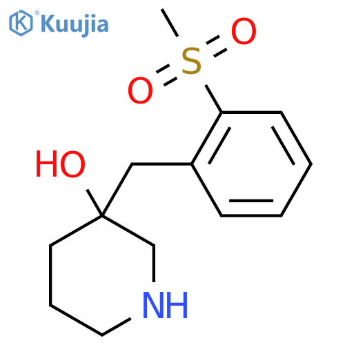 3-(2-methanesulfonylphenyl)methylpiperidin-3-ol structure