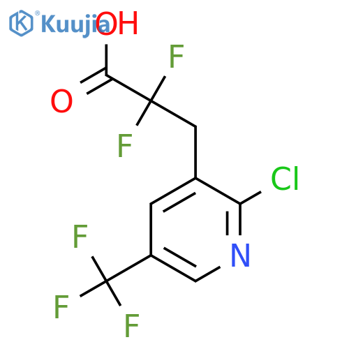 3-2-chloro-5-(trifluoromethyl)pyridin-3-yl-2,2-difluoropropanoic acid structure