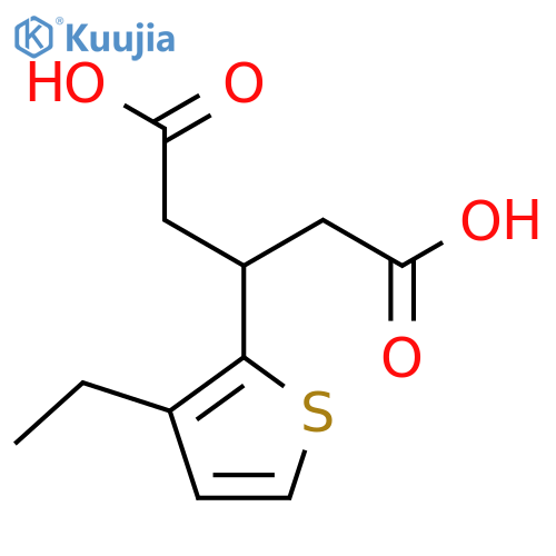 3-(3-ethylthiophen-2-yl)pentanedioic acid structure