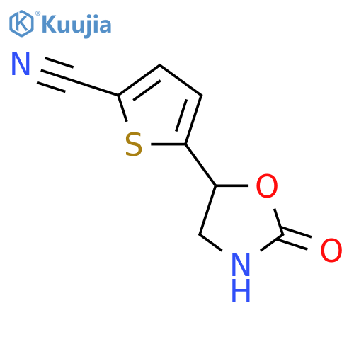 5-(2-oxo-1,3-oxazolidin-5-yl)thiophene-2-carbonitrile structure