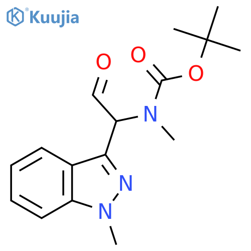 tert-butyl N-methyl-N-1-(1-methyl-1H-indazol-3-yl)-2-oxoethylcarbamate structure
