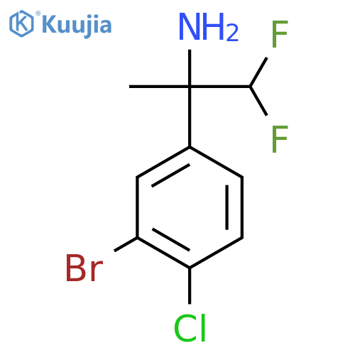 2-(3-bromo-4-chlorophenyl)-1,1-difluoropropan-2-amine structure