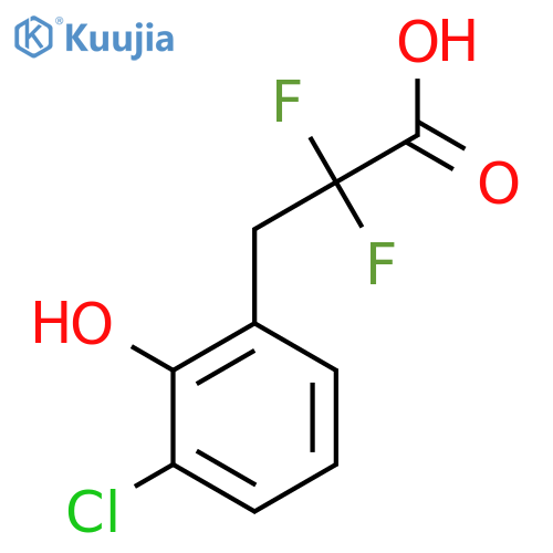 3-(3-chloro-2-hydroxyphenyl)-2,2-difluoropropanoic acid structure