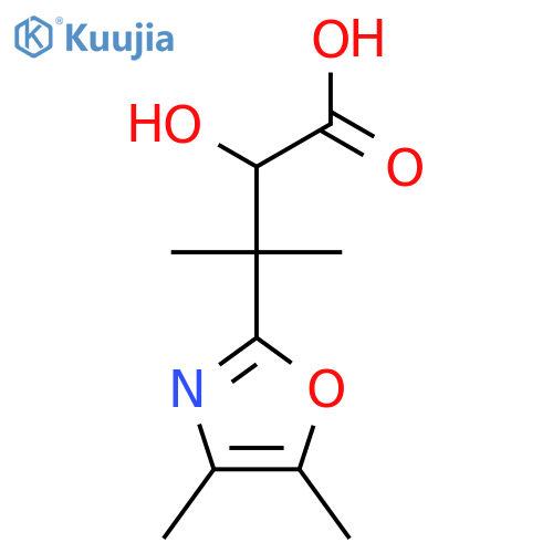 3-(dimethyl-1,3-oxazol-2-yl)-2-hydroxy-3-methylbutanoic acid structure