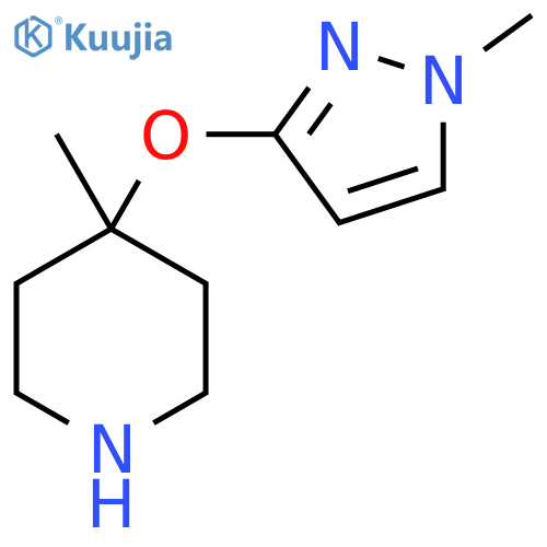 4-methyl-4-(1-methyl-1H-pyrazol-3-yl)oxypiperidine structure