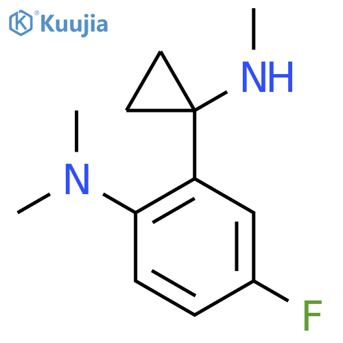 4-fluoro-N,N-dimethyl-2-1-(methylamino)cyclopropylaniline structure