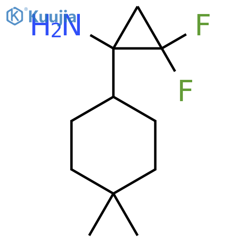 1-(4,4-dimethylcyclohexyl)-2,2-difluorocyclopropan-1-amine structure