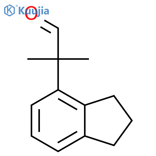 2-(2,3-dihydro-1H-inden-4-yl)-2-methylpropanal structure