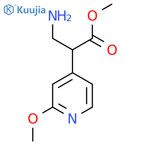 methyl 3-amino-2-(2-methoxypyridin-4-yl)propanoate structure