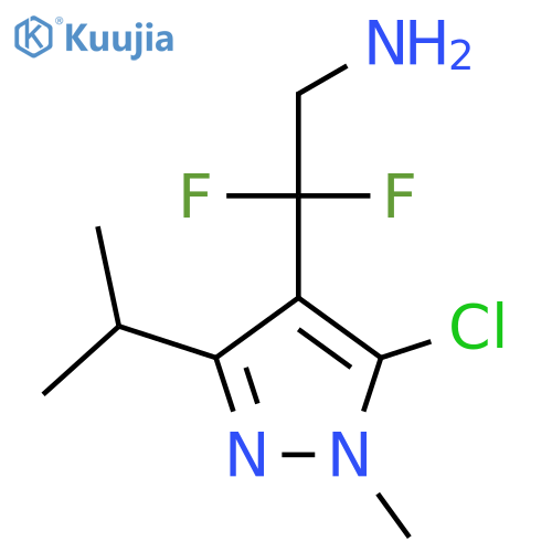 2-5-chloro-1-methyl-3-(propan-2-yl)-1H-pyrazol-4-yl-2,2-difluoroethan-1-amine structure