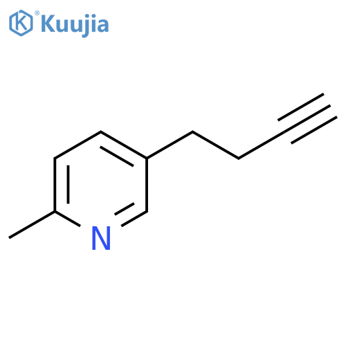 5-(but-3-yn-1-yl)-2-methylpyridine structure