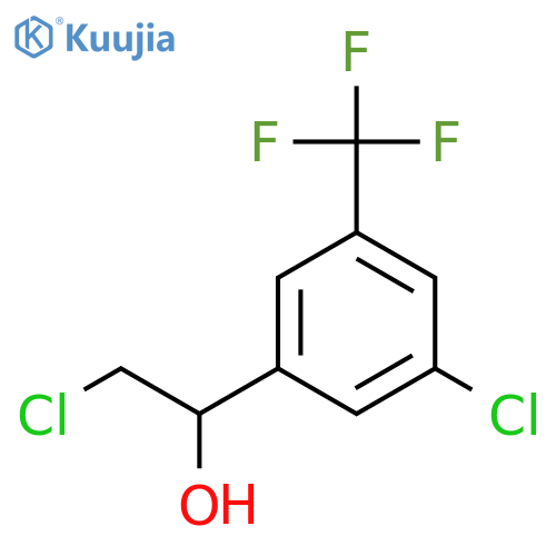 2-chloro-1-3-chloro-5-(trifluoromethyl)phenylethan-1-ol structure