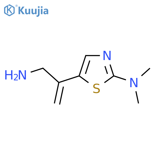 5-(3-aminoprop-1-en-2-yl)-N,N-dimethyl-1,3-thiazol-2-amine structure