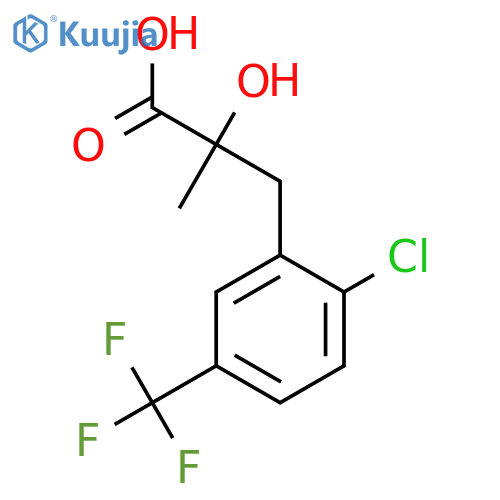 3-2-chloro-5-(trifluoromethyl)phenyl-2-hydroxy-2-methylpropanoic acid structure