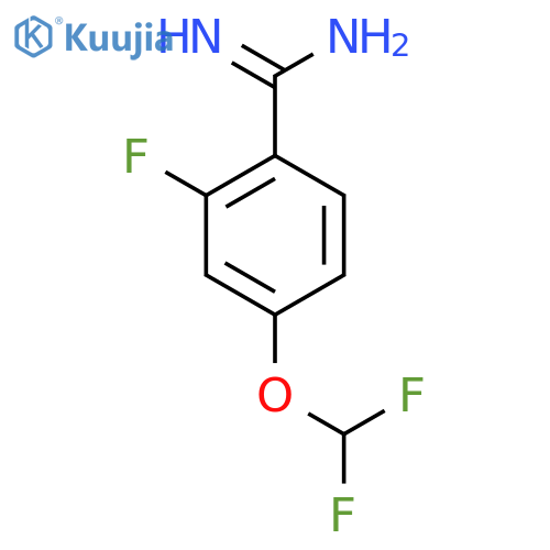4-(difluoromethoxy)-2-fluorobenzene-1-carboximidamide structure
