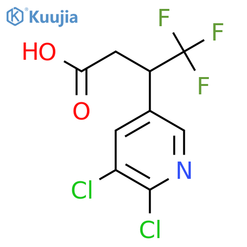 3-(5,6-dichloropyridin-3-yl)-4,4,4-trifluorobutanoic acid structure