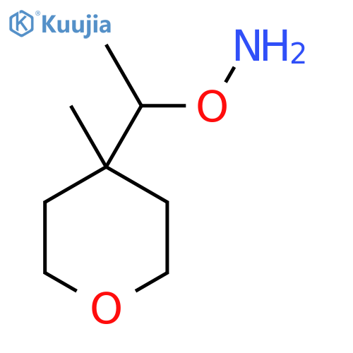 O-1-(4-methyloxan-4-yl)ethylhydroxylamine structure
