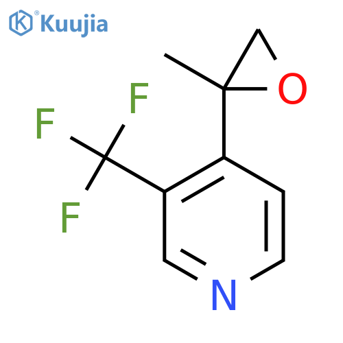 4-(2-methyloxiran-2-yl)-3-(trifluoromethyl)pyridine structure