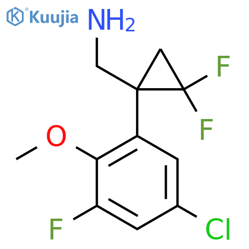 1-(5-chloro-3-fluoro-2-methoxyphenyl)-2,2-difluorocyclopropylmethanamine structure