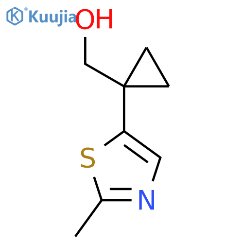 1-(2-methyl-1,3-thiazol-5-yl)cyclopropylmethanol structure