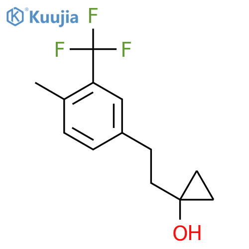 1-{2-4-methyl-3-(trifluoromethyl)phenylethyl}cyclopropan-1-ol structure