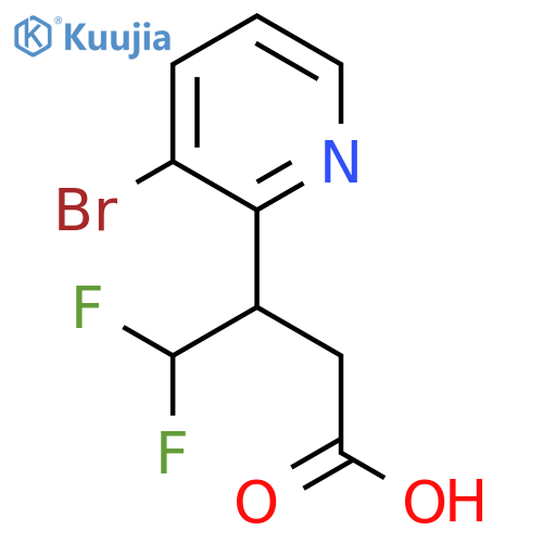 3-(3-bromopyridin-2-yl)-4,4-difluorobutanoic acid structure