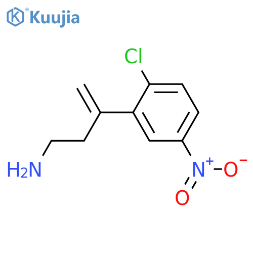 3-(2-chloro-5-nitrophenyl)but-3-en-1-amine structure