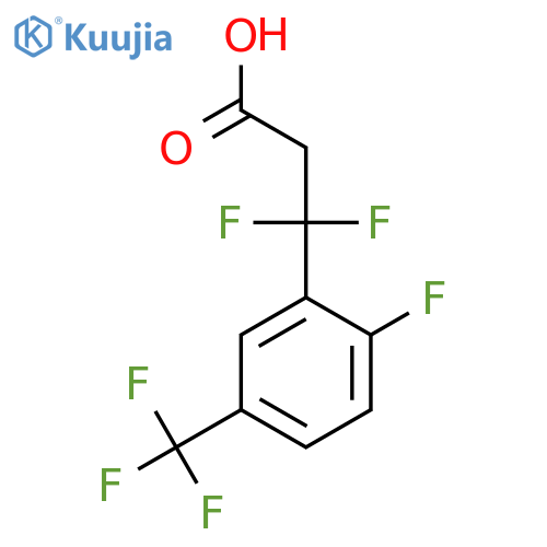 3,3-difluoro-3-2-fluoro-5-(trifluoromethyl)phenylpropanoic acid structure