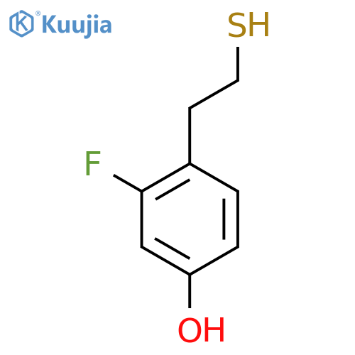 3-fluoro-4-(2-sulfanylethyl)phenol structure