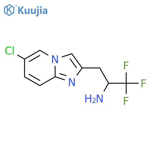 3-{6-chloroimidazo1,2-apyridin-2-yl}-1,1,1-trifluoropropan-2-amine structure