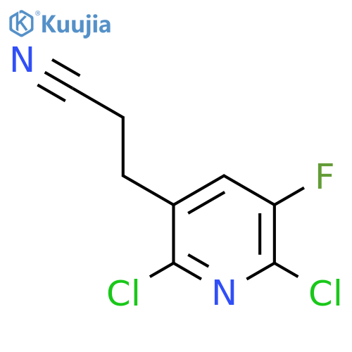 3-(2,6-dichloro-5-fluoropyridin-3-yl)propanenitrile structure