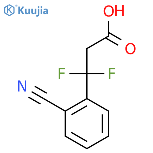 3-(2-cyanophenyl)-3,3-difluoropropanoic acid structure