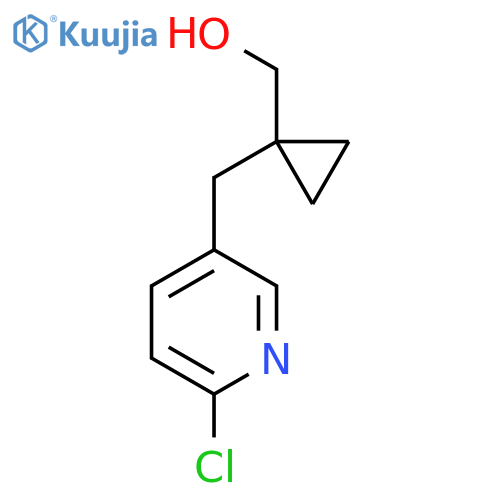 {1-(6-chloropyridin-3-yl)methylcyclopropyl}methanol structure