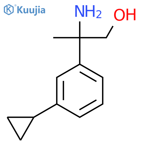 2-amino-2-(3-cyclopropylphenyl)propan-1-ol structure