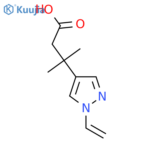 3-(1-ethenyl-1H-pyrazol-4-yl)-3-methylbutanoic acid structure