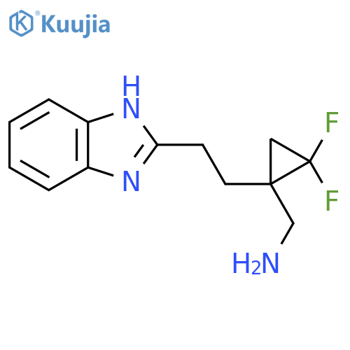 {1-2-(1H-1,3-benzodiazol-2-yl)ethyl-2,2-difluorocyclopropyl}methanamine structure