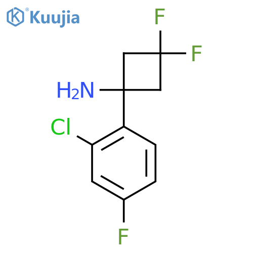 1-(2-chloro-4-fluorophenyl)-3,3-difluorocyclobutan-1-amine structure