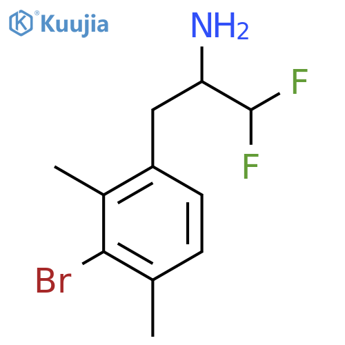 3-(3-bromo-2,4-dimethylphenyl)-1,1-difluoropropan-2-amine structure