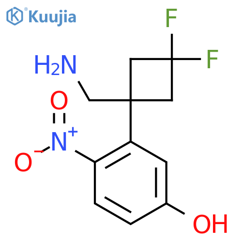3-1-(aminomethyl)-3,3-difluorocyclobutyl-4-nitrophenol structure