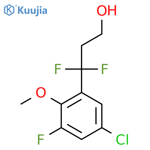 3-(5-chloro-3-fluoro-2-methoxyphenyl)-3,3-difluoropropan-1-ol structure