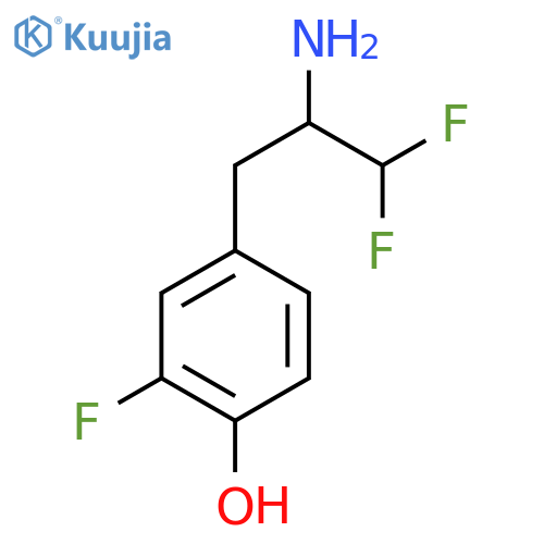 4-(2-amino-3,3-difluoropropyl)-2-fluorophenol structure
