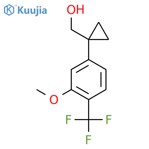 {1-3-methoxy-4-(trifluoromethyl)phenylcyclopropyl}methanol structure